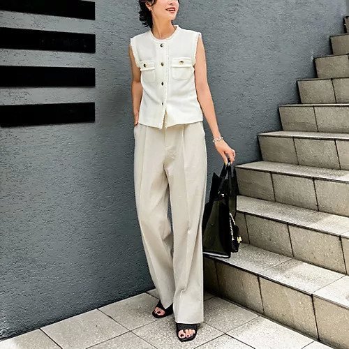 【ノーリーズソフィー/NOLLEY'S sophi】のラッセルフリンジベスト 人気、トレンドファッション・服の通販 founy(ファニー) 　ファッション　Fashion　レディースファッション　Fashion for Women　アウター　Coat / Outerwear Collection　トップス・カットソー　Cut & Sew Tops　ベスト&ジレ / 重ね着スタイル　Vests & Gilets　2025年　2025　2025春夏・S/S　Spring/Summer 2025 SS25　おすすめ　Recommended / Our Picks　シンプル　Simple, Minimal　デニム　Denim, Jeans Material　フリンジ　Fringe, Tassel　ベスト　Vest, Waistcoat　メッシュ　Mesh, Net Fabric　ラッセル　Raschel, Raschel Lace　夏　Summer　other-3|ID: prp329100004516122 ipo3291000000033717278