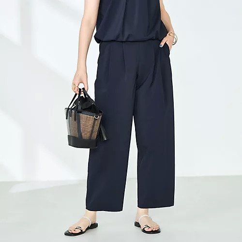 【ノーリーズ/NOLLEY'S】の《セットアップ対応》撥水ストレッチタフタツータックパンツ インテリア・キッズ・メンズ・レディースファッション・服の通販 founy(ファニー) 　ファッション　Fashion　レディースファッション　WOMEN　セットアップ　Setup　パンツ　Pants　2025年　2025　2025春夏・S/S　Ss,Spring/Summer,2025　ギャザー　Gather　ストレッチ　Stretch　セットアップ　Set Up　タフタ　Taffeta　夏　Summer　ネイビー|ID: prp329100004516131 ipo3291000000031914266
