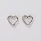 【フィービィー/phoebe】の【金属アレルギー対応】ハートフープワンタッチピアス/サージカルステンレス シルバー|ID: prp329100004516189 ipo3291000000033394844