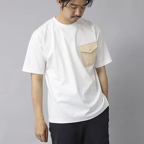 【ノーリーズ グッドマン/NOLLEY'S goodman / MEN】の【ACTIVE SECT】《限定展開》カーゴポケットTシャツ 25SS インテリア・キッズ・メンズ・レディースファッション・服の通販 founy(ファニー) 　ファッション　Fashion　メンズファッション　MEN　2025年　2025　2025春夏・S/S　Ss,Spring/Summer,2025　なめらか　Smooth　シルケット　Mercerization　シンプル　Simple　ポケット　Pocket　リップ　Lip　リラックス　Relax　エレガント 上品　Elegant　ホワイト|ID: prp329100004516209 ipo3291000000031914916