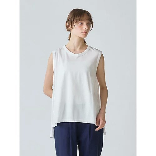 【ミディウミ/MidiUmi】のクルーネックノースリーブフレアタンクトップ インテリア・キッズ・メンズ・レディースファッション・服の通販 founy(ファニー) 　ファッション　Fashion　レディースファッション　WOMEN　トップス・カットソー　Tops/Tshirt　キャミソール / ノースリーブ　No Sleeves　インナー　Inner　ベーシック　Basic　人気　Popularity　再入荷　Restock/Back In Stock/Re Arrival　夏　Summer　オフホワイト|ID: prp329100004516259 ipo3291000000031915537