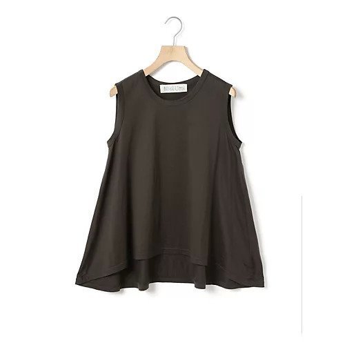 【ミディウミ/MidiUmi】のクルーネックノースリーブフレアタンクトップ インテリア・キッズ・メンズ・レディースファッション・服の通販 founy(ファニー) 　ファッション　Fashion　レディースファッション　WOMEN　トップス・カットソー　Tops/Tshirt　キャミソール / ノースリーブ　No Sleeves　インナー　Inner　ベーシック　Basic　人気　Popularity　再入荷　Restock/Back In Stock/Re Arrival　夏　Summer　チャコールグレー|ID: prp329100004516259 ipo3291000000031915544