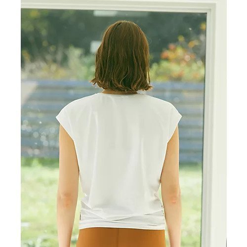 【ジュリエ/Julier】のEcocoフレンチスリーブトップス 人気、トレンドファッション・服の通販 founy(ファニー) 　ファッション　Fashion　レディースファッション　WOMEN　トップス・カットソー　Tops/Tshirt　ギャザー　Gather　コレクション　Collection　吸水　Water Absorption　シンプル　Simple　ストレッチ　Stretch　スリーブ　Sleeve　バランス　Balance　フィット　Fit　フレンチ　French　ベーシック　Basic　半袖　Short Sleeve　無地　Plain Color　ヨガ　Yoga　ランニング　Running　リラックス　Relax　ワーク　Work　other-3|ID: prp329100004516290 ipo3291000000031915768