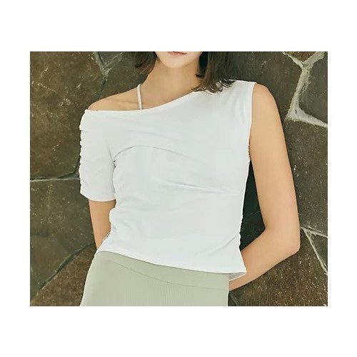 【ジュリエ/Julier】のEcocoアシンメトリートップス インテリア・キッズ・メンズ・レディースファッション・服の通販 founy(ファニー) 　ファッション　Fashion　レディースファッション　WOMEN　トップス・カットソー　Tops/Tshirt　アシンメトリー　Asymmetry　カッティング　Cutting　コレクション　Collection　吸水　Water Absorption　ストレッチ　Stretch　ノースリーブ　No Sleeve　ベーシック　Basic　半袖　Short Sleeve　無地　Plain Color　ヨガ　Yoga　ランニング　Running　リラックス　Relax　ワーク　Work　ホワイト|ID: prp329100004516291 ipo3291000000031915773
