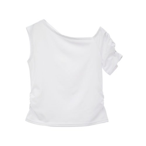 【ジュリエ/Julier】のEcocoアシンメトリートップス 人気、トレンドファッション・服の通販 founy(ファニー) 　ファッション　Fashion　レディースファッション　WOMEN　トップス・カットソー　Tops/Tshirt　アシンメトリー　Asymmetry　カッティング　Cutting　コレクション　Collection　吸水　Water Absorption　ストレッチ　Stretch　ノースリーブ　No Sleeve　ベーシック　Basic　半袖　Short Sleeve　無地　Plain Color　ヨガ　Yoga　ランニング　Running　リラックス　Relax　ワーク　Work　other-2|ID: prp329100004516291 ipo3291000000031915777