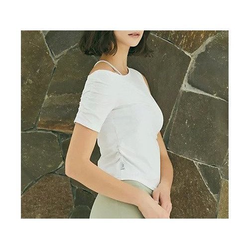 【ジュリエ/Julier】のEcocoアシンメトリートップス 人気、トレンドファッション・服の通販 founy(ファニー) 　ファッション　Fashion　レディースファッション　WOMEN　トップス・カットソー　Tops/Tshirt　アシンメトリー　Asymmetry　カッティング　Cutting　コレクション　Collection　吸水　Water Absorption　ストレッチ　Stretch　ノースリーブ　No Sleeve　ベーシック　Basic　半袖　Short Sleeve　無地　Plain Color　ヨガ　Yoga　ランニング　Running　リラックス　Relax　ワーク　Work　other-3|ID: prp329100004516291 ipo3291000000031915779