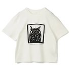 【プレインピープル/PLAIN PEOPLE】のミミズクプリントTシャツ ホワイト|ID: prp329100004517418 ipo3291000000031928859