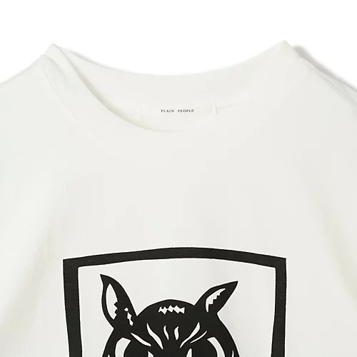 【プレインピープル/PLAIN PEOPLE】のミミズクプリントTシャツ 人気、トレンドファッション・服の通販 founy(ファニー) 　ファッション　Fashion　レディースファッション　WOMEN　トップス・カットソー　Tops/Tshirt　シャツ/ブラウス　Shirts/Blouses　ロング / Tシャツ　T-Shirts　クロップド　Cropped　シンプル　Simple　ジャージ　Jersey　ドロップ　Drop　プリント　Print　ベーシック　Basic　洗える　Washable　other-3|ID: prp329100004517418 ipo3291000000031928864