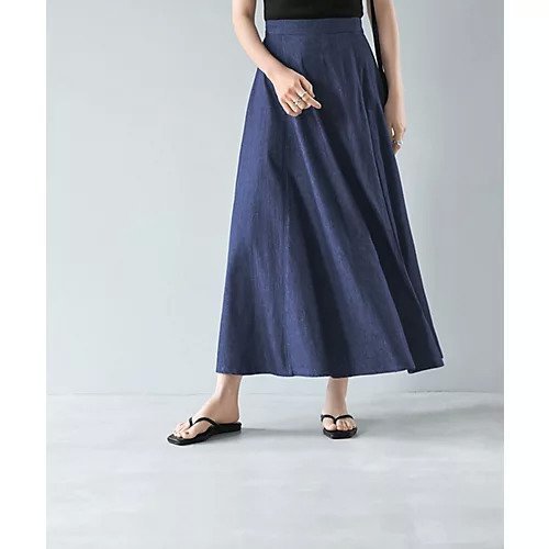 【スタイルデリ/STYLE DELI】の【セット対応】サマーデニムフレアスカート 人気、トレンドファッション・服の通販 founy(ファニー) 　ファッション　Fashion　レディースファッション　WOMEN　スカート　Skirt　Aライン/フレアスカート　Flared A-Line Skirts　春　Spring　カシュクール　Cachecoeur　サマー　Summer　スリット　Slit　セットアップ　Set Up　デニム　Denim　ドレープ　Drape　フレア　Flare　ベスト　Vest　ポケット　Pocket　ループ　Loop　ロング　Long　S/S・春夏　Ss・Spring/Summer　夏　Summer　ビジネス 仕事 通勤　Business　other-3|ID: prp329100004518624 ipo3291000000031940574