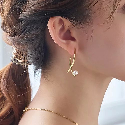 【フィービィー/phoebe】の【金属アレルギー対応】クロスラインパールピアス/サージカルステンレス インテリア・キッズ・メンズ・レディースファッション・服の通販 founy(ファニー) https://founy.com/ ファッション Fashion レディースファッション WOMEN シンプル Simple スタイリッシュ Stylish パール Pearl フォーマル Formal メタル Metal 人気 Popularity |ID: prp329100004518633 ipo3291000000031940629