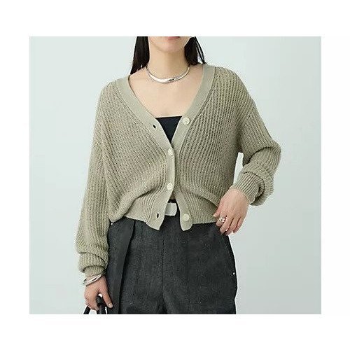 【カオス/Chaos】のリナリアリネンツイカーディガン インテリア・キッズ・メンズ・レディースファッション・服の通販 founy(ファニー) 　ファッション　Fashion　レディースファッション　Fashion for Women　トップス・カットソー　Cut & Sew Tops　カーディガン・羽織り　Layered Style Cardigans　2025年　2025　2025春夏・S/S　Spring/Summer 2025 SS25　おすすめ　Recommended / Our Picks　人気　Popular, Best Seller　夏　Summer　畦　Ribbed Knit　秋　Autumn　ライトグレー|ID: prp329100004521077 ipo3291000000034716309