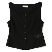 【アモーメント/AMOMENTO】のSHEER SCOOP NECK TWO WAY VEST 人気、トレンドファッション・服の通販 founy(ファニー) ファッション Fashion レディースファッション WOMEN アウター Coat Outerwear トップス・カットソー Tops/Tshirt ベスト/ジレ Gilets/Vests 2025年 2025 2025春夏・S/S Ss,Spring/Summer,2025 シンプル Simple スクエア Square ベスト Vest |ID:prp329100004521079