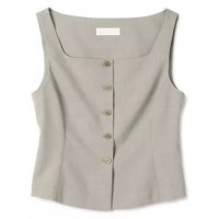 【アモーメント/AMOMENTO】のSCOOP NECK TWO WAY VEST 人気、トレンドファッション・服の通販 founy(ファニー) ファッション Fashion レディースファッション WOMEN アウター Coat Outerwear トップス・カットソー Tops/Tshirt ベスト/ジレ Gilets/Vests 2025年 2025 2025春夏・S/S Ss,Spring/Summer,2025 クラシカル Classical スクエア Square フロント Front ベスト Vest |ID:prp329100004521080