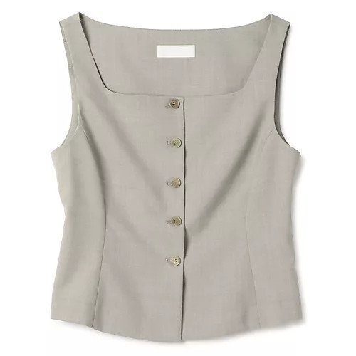 【アモーメント/AMOMENTO】のSCOOP NECK TWO WAY VEST 人気、トレンドファッション・服の通販 founy(ファニー) 　ファッション　Fashion　レディースファッション　WOMEN　アウター　Coat Outerwear　トップス・カットソー　Tops/Tshirt　ベスト/ジレ　Gilets/Vests　2025年　2025　2025春夏・S/S　Ss,Spring/Summer,2025　クラシカル　Classical　スクエア　Square　フロント　Front　ベスト　Vest　 other-1|ID: prp329100004521080 ipo3291000000031974317