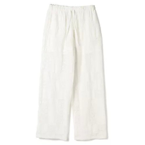 【クリンクル クリンクル クリンクル/crinkle crinkle crinkle】のpatchwork embroidery pants インテリア・キッズ・メンズ・レディースファッション・服の通販 founy(ファニー) 　ファッション　Fashion　レディースファッション　Fashion for Women　パンツ　Pants & Trousers　パッチワーク　Patchwork, Mixed Fabric　モダン　Modern, Contemporary　レース　Lace, Lace Fabric　洗える　Machine Washable　WHITE|ID: prp329100004521083 ipo3291000000034956332