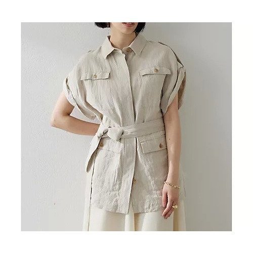 【ウィムガゼット/Whim Gazette】のリネンミリタリージレ インテリア・キッズ・メンズ・レディースファッション・服の通販 founy(ファニー) 　ファッション　Fashion　レディースファッション　WOMEN　アウター　Coat Outerwear　トップス・カットソー　Tops/Tshirt　ベスト/ジレ　Gilets/Vests　セットアップ　Set Up　ベスト　Vest　ミリタリー　Military　リネン　Linen　ワッシャー　Washer　おすすめ　Recommend　エレガント 上品　Elegant　2025年　2025　2025春夏・S/S　Ss,Spring/Summer,2025　ベージュ|ID: prp329100004521106 ipo3291000000031974493