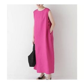 【ヒューマンウーマン/HUMAN WOMAN】 リネンボートネックロングワンピース人気、トレンドファッション・服の通販 founy(ファニー) ファッション Fashion レディースファッション WOMEN ワンピース Dress おすすめ Recommend キャップ Cap キャンバス Canvas シンプル Simple スリーブ Sleeve ラウンド Round リネン Linen ロング Long 夏 Summer |ID:prp329100004522209