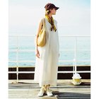 【ヒューマンウーマン/HUMAN WOMAN】のリネンボートネックロングワンピース エクリュ|ID: prp329100004522209 ipo3291000000033330679