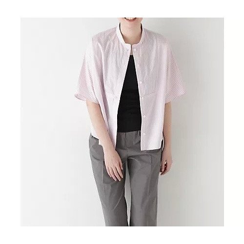 【ヒューマンウーマン/HUMAN WOMAN】のストライプローンカレンダードルマンボザムシャツ インテリア・キッズ・メンズ・レディースファッション・服の通販 founy(ファニー) 　ファッション　Fashion　レディースファッション　WOMEN　トップス・カットソー　Tops/Tshirt　シャツ/ブラウス　Shirts/Blouses　おすすめ　Recommend　スタンダード　Standard　ストライプ　Stripe　ボトム　Bottom　モノトーン　Monotone　ピンクストライプ|ID: prp329100004522217 ipo3291000000031986975
