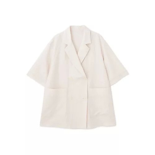 【ヒューマンウーマン/HUMAN WOMAN】のR/C麻ライトタッサータンブラージャケット 人気、トレンドファッション・服の通販 founy(ファニー) 　ファッション　Fashion　レディースファッション　WOMEN　アウター　Coat Outerwear　ジャケット　Jackets　おすすめ　Recommend　ジャケット　Jacket　スタンダード　Standard　タンブラー　Tumbler　ダブル　Double　ボトム　Bottom　ボーダー　Border　リネン　Linen　半袖　Short Sleeve　夏　Summer　春　Spring　other-2|ID: prp329100004522242 ipo3291000000031987178