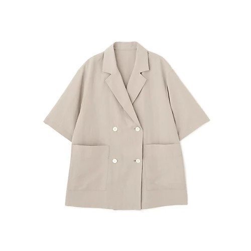 【ヒューマンウーマン/HUMAN WOMAN】のR/C麻ライトタッサータンブラージャケット 人気、トレンドファッション・服の通販 founy(ファニー) 　ファッション　Fashion　レディースファッション　WOMEN　アウター　Coat Outerwear　ジャケット　Jackets　おすすめ　Recommend　ジャケット　Jacket　スタンダード　Standard　タンブラー　Tumbler　ダブル　Double　ボトム　Bottom　ボーダー　Border　リネン　Linen　半袖　Short Sleeve　夏　Summer　春　Spring　other-3|ID: prp329100004522242 ipo3291000000031987180