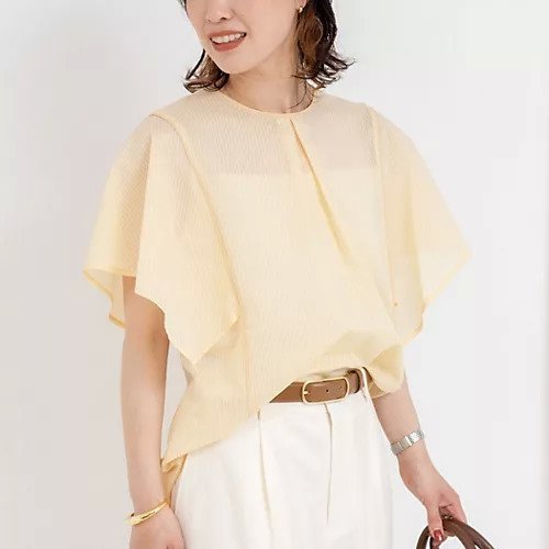 【ノーリーズ/NOLLEY'S】の袖フリル2WAYブラウス インテリア・キッズ・メンズ・レディースファッション・服の通販 founy(ファニー) 　ファッション　Fashion　レディースファッション　WOMEN　トップス・カットソー　Tops/Tshirt　シャツ/ブラウス　Shirts/Blouses　2025年　2025　2025春夏・S/S　Ss,Spring/Summer,2025　ストライプ　Stripe　フリル　Frills　ボトム　Bottom　クリーム|ID: prp329100004522313 ipo3291000000031988080