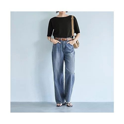 【スタイルデリ/STYLE DELI】のサラッとした5分袖ボートネックニットB 人気、トレンドファッション・服の通販 founy(ファニー) 　ファッション　Fashion　レディースファッション　WOMEN　トップス・カットソー　Tops/Tshirt　ニット　Knit Tops　イエロー　Yellow　インナー　Inner　軽量　Lightweight　サロペット　Overalls　ショルダー　Shoulder　ジャケット　Jacket　ストレート　Straight　スリット　Slit　タンク　Tank　ドロップ　Drop　定番　Standard　手編み　Hand Knitting　長袖　Long Sleeve　バランス　Balance　パステル　Pastel　冬　Winter　夏　Summer　other-2|ID: prp329100004522315 ipo3291000000031988102