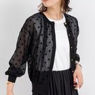 【ノーリーズ/NOLLEY'S】のシアーフロッキードットクルーネックカーディガン ブラック|ID: prp329100004522316 ipo3291000000031988108