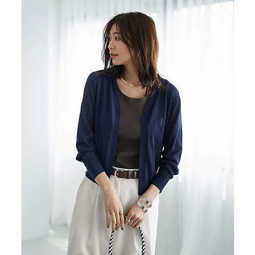 【スタイルデリ/STYLE DELI】の【ウエスト丈】シアーサマーカーディガンC インテリア・キッズ・メンズ・レディースファッション・服の通販 founy(ファニー) 　ファッション　Fashion　レディースファッション　WOMEN　トップス・カットソー　Tops/Tshirt　カーディガン　Cardigans　イエロー　Yellow　カーディガン　Cardigan　ギャザー　Gather　軽量　Lightweight　サロペット　Overalls　シアー　Sheer　シンプル　Simple　スリット　Slit　トッパー　Topper　定番　Standard　ノースリーブ　No Sleeve　人気　Popularity　長袖　Long Sleeve　フレア　Flare　ボレロ　Bolero　ポケット　Pocket　ポーチ　Pouch　半袖　Short Sleeve　ワイド　Wide　夏　Summer　エレガント 上品　Elegant　ネイビー|ID: prp329100004522318 ipo3291000000031988133