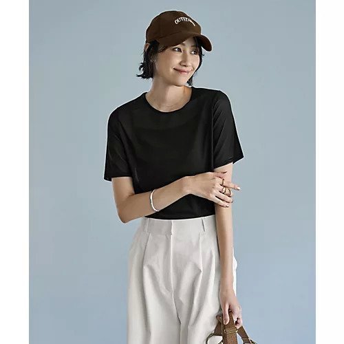 【スタイルデリ/STYLE DELI】のストレッチメッシュ半袖トップス インテリア・キッズ・メンズ・レディースファッション・服の通販 founy(ファニー) 　ファッション　Fashion　レディースファッション　WOMEN　トップス・カットソー　Tops/Tshirt　イエロー　Yellow　インナー　Inner　春　Spring　カーディガン　Cardigan　キャミソール　Camisole　シアー　Sheer　シンプル　Simple　スタイリッシュ　Stylish　ストレッチ　Stretch　スリット　Slit　デコルテ　Decolletage　定番　Standard　なめらか　Smooth　半袖　Short Sleeve　メッシュ　Mesh　S/S・春夏　Ss・Spring/Summer　夏　Summer　エレガント 上品　Elegant　ブラック|ID: prp329100004522321 ipo3291000000031988165