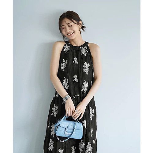 【スタイルデリ/STYLE DELI】のミモザ刺繍のホルターネックティアードワンピース 人気、トレンドファッション・服の通販 founy(ファニー) 　ファッション　Fashion　レディースファッション　WOMEN　ワンピース　Dress　アメリカン　American　インナー　Inner　くるぶし　Ankle　カーディガン　Cardigan　サマー　Summer　シアー　Sheer　ジャケット　Jacket　スリーブ　Sleeve　チューブ　Tube　ティアード　Tiered　ドレス　Dress　バランス　Balance　マキシ　Maxi　モノトーン　Monotone　リボン　Ribbon　ロング　Long　夏　Summer　other-2|ID: prp329100004522324 ipo3291000000031988195