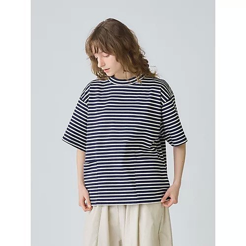 【ミディウミ/MidiUmi】のサイドポケットボーダーTシャツ 人気、トレンドファッション・服の通販 founy(ファニー) 　ファッション　Fashion　レディースファッション　WOMEN　トップス・カットソー　Tops/Tshirt　シャツ/ブラウス　Shirts/Blouses　ロング / Tシャツ　T-Shirts　フロント　Front　ベーシック　Basic　ボトルネック　Bottleneck　ボーダー　Border　ポケット　Pocket　無地　Plain Color　other-3|ID: prp329100004523583 ipo3291000000031998865
