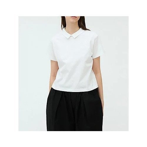 【ミズイロ インド/mizuiro ind】の襟付きTシャツ インテリア・キッズ・メンズ・レディースファッション・服の通販 founy(ファニー) 　ファッション　Fashion　レディースファッション　WOMEN　トップス・カットソー　Tops/Tshirt　シャツ/ブラウス　Shirts/Blouses　ロング / Tシャツ　T-Shirts　コンパクト　Compact　ベスト　Vest　ベーシック　Basic　オフホワイト|ID: prp329100004523585 ipo3291000000031998877