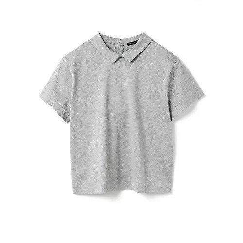 【ミズイロ インド/mizuiro ind】の襟付きTシャツ インテリア・キッズ・メンズ・レディースファッション・服の通販 founy(ファニー) 　ファッション　Fashion　レディースファッション　WOMEN　トップス・カットソー　Tops/Tshirt　シャツ/ブラウス　Shirts/Blouses　ロング / Tシャツ　T-Shirts　コンパクト　Compact　ベスト　Vest　ベーシック　Basic　グレー|ID: prp329100004523585 ipo3291000000031998878