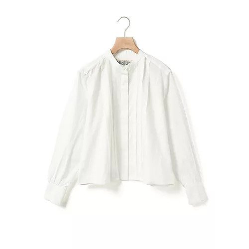 【ミディウミ/MidiUmi】のタックショートシャツ インテリア・キッズ・メンズ・レディースファッション・服の通販 founy(ファニー) 　ファッション　Fashion　レディースファッション　Fashion for Women　トップス・カットソー　Cut & Sew Tops　シャツ・ブラウス・オフィスカジュアル　Elegant Blouses & Button-Ups　アンティーク　Antique-Inspired　カフス　Cuff Design　タイプライター　Typewriter Fabric, Crisp Cotton　フロント　Front, Front Design　ボックス　Boxy, Box Shape　ワーク　Workwear, Utility Style　ヴィンテージ　Vintage Style　オフホワイト|ID: prp329100004523588 ipo3291000000035305274