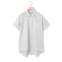 【ミディウミ/MidiUmi】のハーフスリーブ柄ワイドロングシャツ 人気、トレンドファッション・服の通販 founy(ファニー) ファッション Fashion レディースファッション WOMEN トップス・カットソー Tops/Tshirt シャツ/ブラウス Shirts/Blouses スリーブ Sleeve タイプライター Typewriter チュニック Tunic ハーフ Half ポケット Pocket ループ Loop 夏 Summer 無地 Plain Color |ID:prp329100004523590