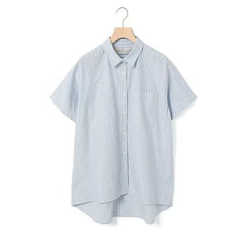 【ミディウミ/MidiUmi】のハーフスリーブ柄ワイドロングシャツ 人気、トレンドファッション・服の通販 founy(ファニー) 　ファッション　Fashion　レディースファッション　WOMEN　トップス・カットソー　Tops/Tshirt　シャツ/ブラウス　Shirts/Blouses　スリーブ　Sleeve　タイプライター　Typewriter　チュニック　Tunic　ハーフ　Half　ポケット　Pocket　ループ　Loop　夏　Summer　無地　Plain Color　other-2|ID: prp329100004523590 ipo3291000000031998919