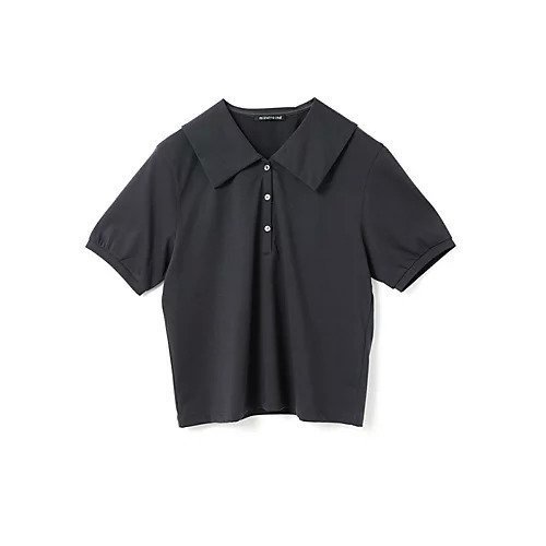 【ミズイロ インド/mizuiro ind】のワイドカラーポロシャツ インテリア・キッズ・メンズ・レディースファッション・服の通販 founy(ファニー) 　ファッション　Fashion　レディースファッション　WOMEN　トップス・カットソー　Tops/Tshirt　シャツ/ブラウス　Shirts/Blouses　ポロシャツ　Polo Shirts　カットソー　Cut And Sew　プレミアム　Premium　ベーシック　Basic　ポロシャツ　Polo Shirt　ワイド　Wide　夏　Summer　チャコールグレー|ID: prp329100004523592 ipo3291000000031998937