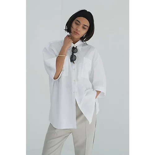 【クラネ/CLANE】のHALF SLEEVE HUGE SHIRTS 人気、トレンドファッション・服の通販 founy(ファニー) 　ファッション　Fashion　レディースファッション　WOMEN　トップス・カットソー　Tops/Tshirt　シャツ/ブラウス　Shirts/Blouses　2025年　2025　2025春夏・S/S　Ss,Spring/Summer,2025　ショルダー　Shoulder　ポケット　Pocket　エレガント 上品　Elegant　人気　Popularity　今季　This Season　半袖　Short Sleeve　定番　Standard　other-2|ID: prp329100004523598 ipo3291000000031998970