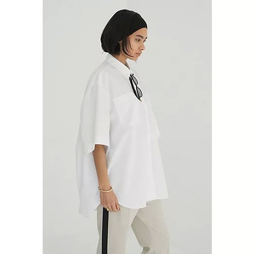 【クラネ/CLANE】のHALF SLEEVE HUGE SHIRTS 人気、トレンドファッション・服の通販 founy(ファニー) 　ファッション　Fashion　レディースファッション　WOMEN　トップス・カットソー　Tops/Tshirt　シャツ/ブラウス　Shirts/Blouses　2025年　2025　2025春夏・S/S　Ss,Spring/Summer,2025　ショルダー　Shoulder　ポケット　Pocket　エレガント 上品　Elegant　人気　Popularity　今季　This Season　半袖　Short Sleeve　定番　Standard　other-3|ID: prp329100004523598 ipo3291000000031998972
