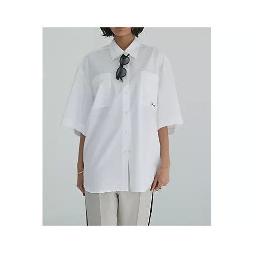 【クラネ/CLANE】のHALF SLEEVE HUGE SHIRTS 人気、トレンドファッション・服の通販 founy(ファニー) 　ファッション　Fashion　レディースファッション　Fashion for Women　トップス・カットソー　Cut & Sew Tops　シャツ・ブラウス・オフィスカジュアル　Elegant Blouses & Button-Ups　2025年　2025　2025春夏・S/S　Spring/Summer 2025 SS25　ショルダー　Shoulder, Shoulder Strap　ポケット　Pocket, Pocket Detail　エレガント 上品　Elegant　人気　Popular, Best Seller　今季　This Season, Current Season　半袖　Short Sleeve, Half Sleeve　定番　Standard, Basic Item　other-2|ID: prp329100004523598 ipo3291000000033666533