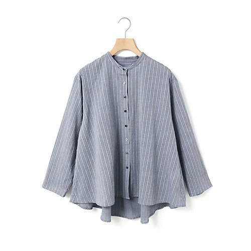 【ミディウミ/MidiUmi】のシアーストライプバックギャザーシャツ インテリア・キッズ・メンズ・レディースファッション・服の通販 founy(ファニー) 　ファッション　Fashion　レディースファッション　WOMEN　トップス・カットソー　Tops/Tshirt　シャツ/ブラウス　Shirts/Blouses　バッグ　Bag　ギャザー　Gather　シアー　Sheer　ストライプ　Stripe　人気　Popularity　羽織　Haori　ネイビー|ID: prp329100004523601 ipo3291000000031998982
