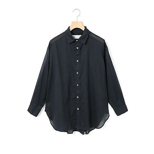 【ミディウミ/MidiUmi】のシアーワイドシャツ インテリア・キッズ・メンズ・レディースファッション・服の通販 founy(ファニー) 　ファッション　Fashion　レディースファッション　WOMEN　トップス・カットソー　Tops/Tshirt　シャツ/ブラウス　Shirts/Blouses　シアー　Sheer　シンプル　Simple　ワイド　Wide　ワーク　Work　夏　Summer　ネイビー|ID: prp329100004523606 ipo3291000000031999015