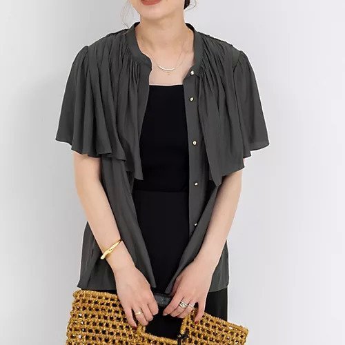 【ノーリーズソフィー/NOLLEY'S sophi】の割繊ケープ風ギャザーブラウス 人気、トレンドファッション・服の通販 founy(ファニー) 　ファッション　Fashion　レディースファッション　WOMEN　トップス・カットソー　Tops/Tshirt　シャツ/ブラウス　Shirts/Blouses　2025年　2025　2025春夏・S/S　Ss,Spring/Summer,2025　おすすめ　Recommend　ギャザー　Gather　人気　Popularity　夏　Summer　定番　Standard　ビジネス 仕事 通勤　Business　 other-1|ID: prp329100004523618 ipo3291000000031999086