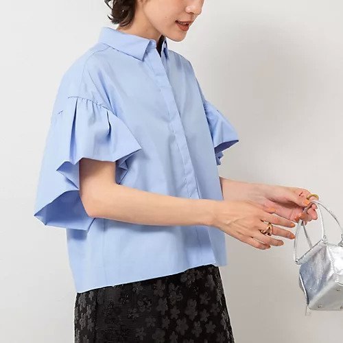 【ノーリーズ/NOLLEY'S】のラッフルスリーブブラウス インテリア・キッズ・メンズ・レディースファッション・服の通販 founy(ファニー) 　ファッション　Fashion　レディースファッション　WOMEN　トップス・カットソー　Tops/Tshirt　シャツ/ブラウス　Shirts/Blouses　2025年　2025　2025春夏・S/S　Ss,Spring/Summer,2025　ボトム　Bottom　サックス|ID: prp329100004523624 ipo3291000000031999126