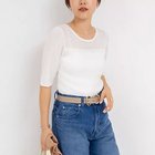 【ノーリーズ/NOLLEY'S】の《手洗い可能》ベーシック半袖ニット ホワイト|ID: prp329100004523630 ipo3291000000031999169