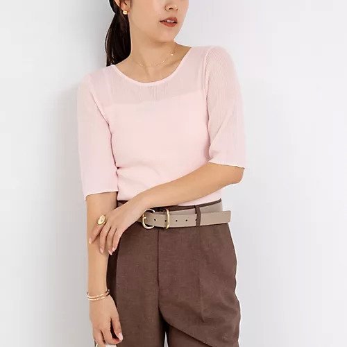 【ノーリーズ/NOLLEY'S】の《手洗い可能》ベーシック半袖ニット インテリア・キッズ・メンズ・レディースファッション・服の通販 founy(ファニー) 　ファッション　Fashion　レディースファッション　WOMEN　トップス・カットソー　Tops/Tshirt　ニット　Knit Tops　2025年　2025　2025春夏・S/S　Ss,Spring/Summer,2025　おすすめ　Recommend　コンパクト　Compact　サマー　Summer　シンプル　Simple　ベーシック　Basic　ビジネス 仕事 通勤　Business　半袖　Short Sleeve　ピンク|ID: prp329100004523630 ipo3291000000031999173