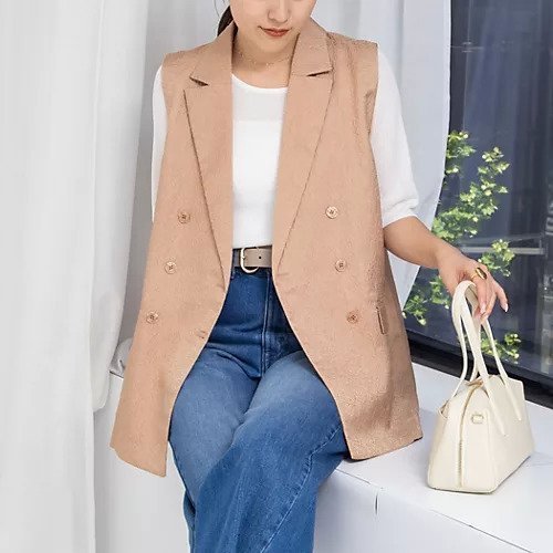 【ノーリーズ/NOLLEY'S】のジャガードロングボリュームベスト 人気、トレンドファッション・服の通販 founy(ファニー) 　ファッション　Fashion　レディースファッション　Ladies' Fashion Online　アウター　Coat Outerwear　トップス・カットソー　Tops/Tshirt　ベスト/ジレ　Gilets/Vests　2025年　2025　2025春夏・S/S　Ss,Spring/Summer,2025　おすすめ　Recommend　デニム　Denim　ベスト　Vest　ロング　Long　 other-1|ID: prp329100004523641 ipo3291000000032631857