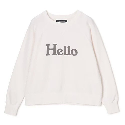 【マディソンブルー/MADISONBLUE】のHELLO SWEAT L/S URAKE DYED インテリア・キッズ・メンズ・レディースファッション・服の通販 founy(ファニー) 　ファッション　Fashion　レディースファッション　Fashion for Women　トップス・カットソー　Cut & Sew Tops　レディースパーカー・カジュアルフーディー　Casual Hoodies & Sweatshirts　スウェット・クルーネックトップス　Sweatshirts & Crewnecks / Relaxed Fit Sweat Tops　洗える　Machine Washable　WHITE|ID: prp329100004523644 ipo3291000000034988567
