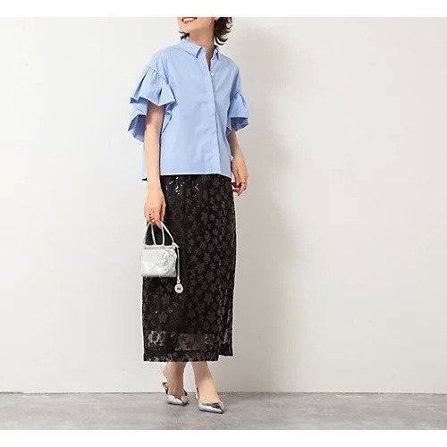 【ノーリーズ/NOLLEY'S】のスパングルIラインスカート 人気、トレンドファッション・服の通販 founy(ファニー) 　ファッション　Fashion　レディースファッション　Fashion for Women　スカート　Skirts　2025年　2025　2025春夏・S/S　Spring/Summer 2025 SS25　おすすめ　Recommended / Our Picks　シンプル　Simple, Minimal　スパンコール　Sequins, Sequin Embellishment　デニム　Denim, Jeans Material　ペチコート　Petticoat, Underskirt　other-3|ID: prp329100004523651 ipo3291000000032014103